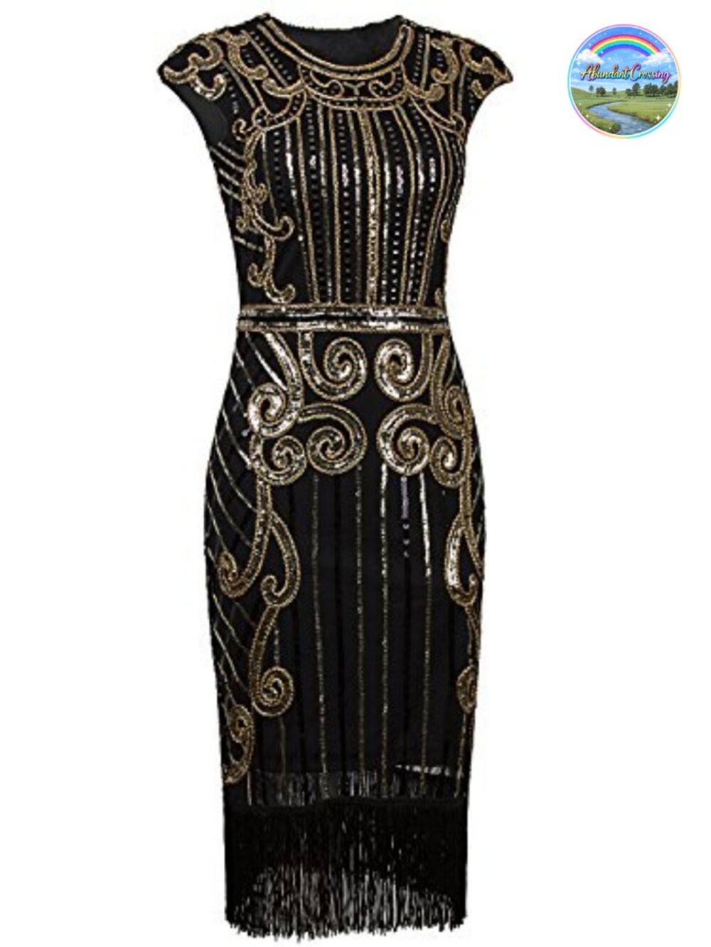 1920s Sequin Fringe Flapper Dress Gatsby Prom Cocktail